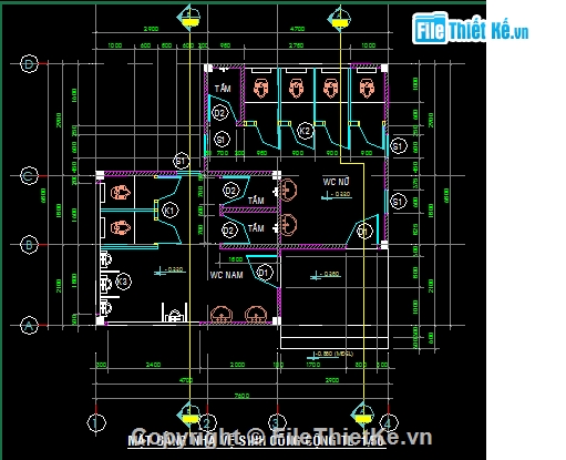 Bản vẽ,Bản vẽ autocad,Nhà vệ sinh,cad nhà vệ sinh,Bản vẽ full,vệ sinh công cộng